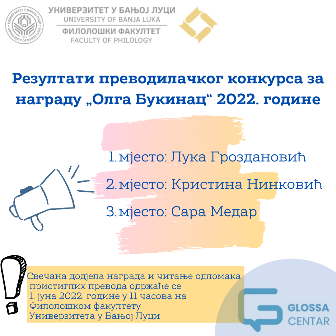 Додијељене награде „Олга Букинац” за 2022. годинуbla