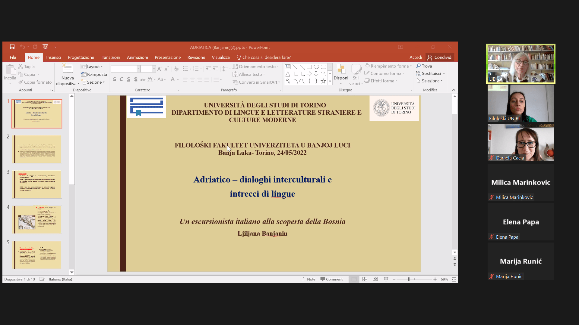 Oдржана конференција „Adriatico – dialoghi interculturali e intrecci di lingue”bla